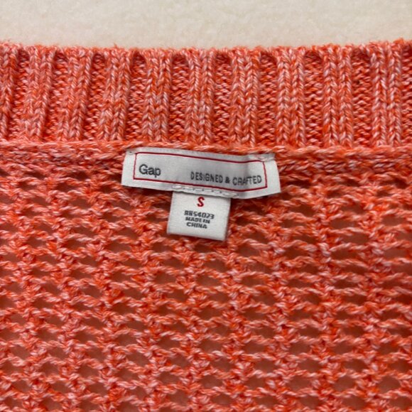 GAP Coral Open Knit Lightweight Cardigan Sweater -  Size Small - Picture 5 of 7